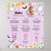 Groovy Spooky Een Verjaardag Mijlpaal teken Poster (Voorkant)
