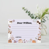 Groovy Spooky Halloween Birthday Time Capsule Card Advieskaart (Staand voorkant)