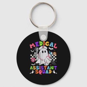 Groovy Spooky Medisch Istant Team Schattig Hallowe Sleutelhanger