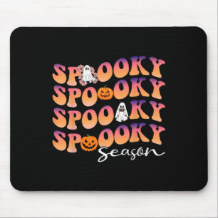 Groovy Spooky Seizoen Leuke Pompoen Halloween Muismat