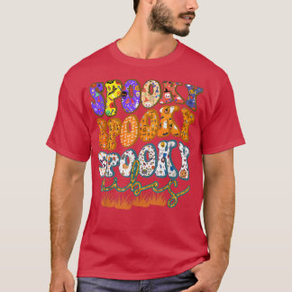 Groovy Spooky Vibes  Floral Ghost Hippie Ha T-shirt
