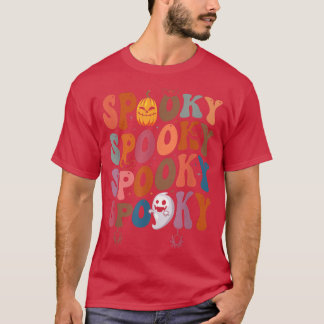 Groovy Spooky Vibes  Floral Ghost Hippie Ha T-shirt