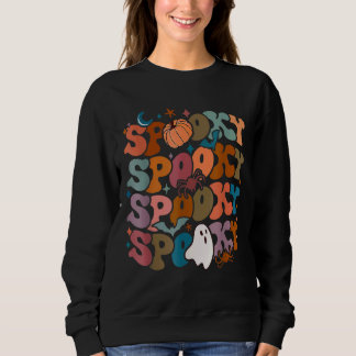 Groovy Spooky Vibes  Floral Ghost Hippie Ha Trui