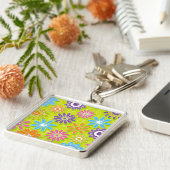 Groovy Spring Flower Power Sleutelhanger (Zijkant)