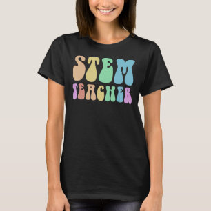 Groovy STEM TEACHER Technology Crew STEM Squad Tea T-shirt