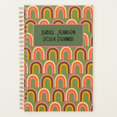 Groovy  stijl regenboog golven kleurrijk planner (Voorkant)
