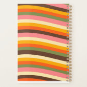 Groovy  stijl regenboog golven kleurrijk planner (Achterkant)