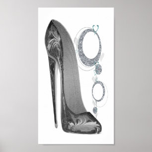 Groovy Stiletto en Sparkle Bling Poster