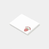 Groovy Strawberry Retro 70s Vibes Post-it® Notes (Schuin)