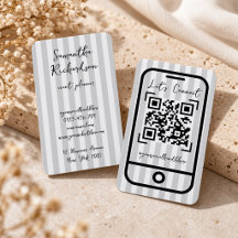 Groovy Strepen Minimaal Handgeschreven QR-code