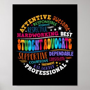 Groovy Student Advocate Waardering Terug naar scho Poster