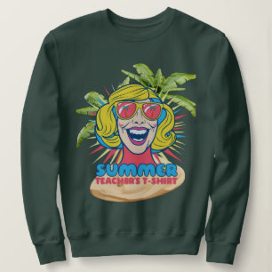 Groovy Summer Vibes Smiley T-shirt voor docenten