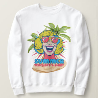 Groovy Summer Vibes Smiley T-shirt voor docenten