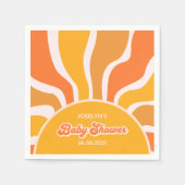 Groovy Sunshine Retro 60s Hippie Baby Jongensdouch Servet (Voorkant)