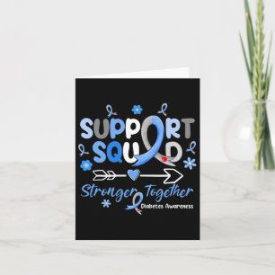 Groovy Support Squad Blue Ribbon Diabetes Awarenes Kaart