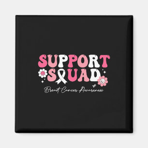 Groovy Support Squad Borstkanker Bewustzijn Wit Magneet