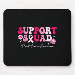 Groovy Support Squad Borstkanker Bewustzijn Wit Muismat