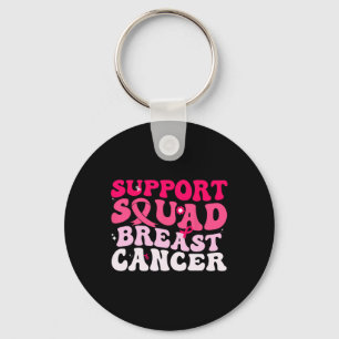 Groovy Support Squad Borstkanker Bewustzijn Wit Sleutelhanger
