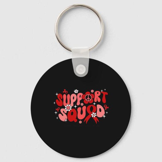 Groovy Support Squad Brain Aneurysm Awareness Gift Sleutelhanger (Voorkant)