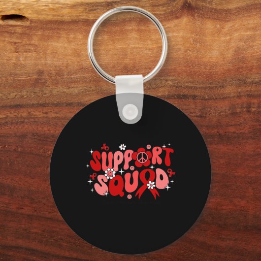 Groovy Support Squad Brain Aneurysm Awareness Gift Sleutelhanger (Voorkant)
