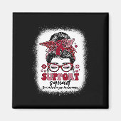 Groovy Support Squad Messy Bun Brain Aneurysm Magneet (Voorkant)