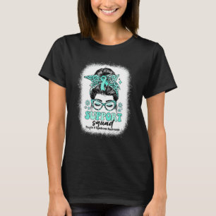 Groovy Support Squad Messy Bun Fragile X Syndrome T-shirt