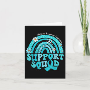 Groovy Support Squad Rainbow Addiction Recovery Aw Kaart
