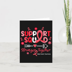 Groovy Support Squad Red Ribbon Blood Cancer Aware Kaart