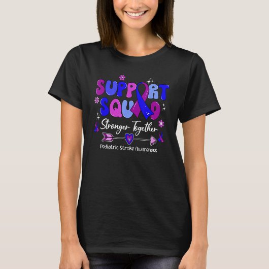 Groovy Support Squad Ribbon Emanuel Syndrome Aware T-shirt (Voorkant)