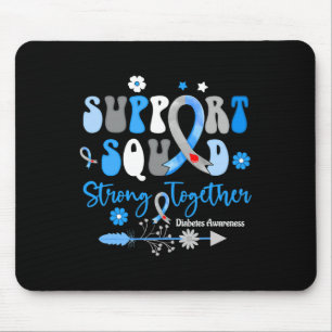 Groovy Support Squad Ribbon T1d Diabetes Awareness Muismat