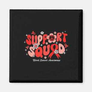 Groovy Support Squad Rode Lint Bloedkanker Bewustz Magneet