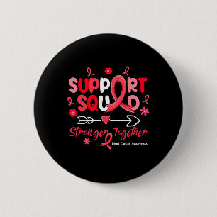 Groovy Support Squad Rode Lint Bloedkanker Bewustz Ronde Button 5,7 Cm
