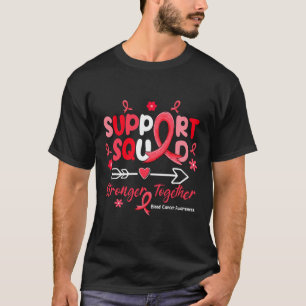 Groovy Support Squad Rode Lint Bloedkanker Bewustz T-shirt