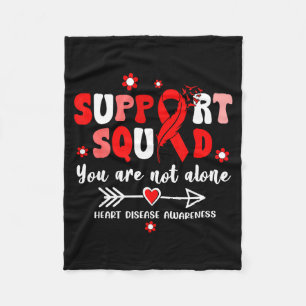 Groovy Support Squad Rode Lint Hartziekte Bewustzi Fleece Deken
