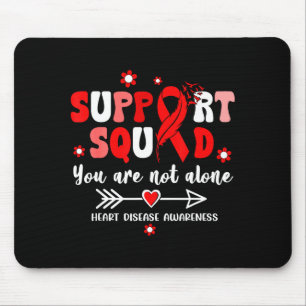 Groovy Support Squad Rode Lint Hartziekte Bewustzi Muismat