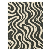 Groovy Swirl Black and Cream Tablecloth Tafelkleed (Voorkant)