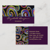 Groovy Swirls - CHANGE COLOR Visitekaartje (Voorkant / Achterkant)