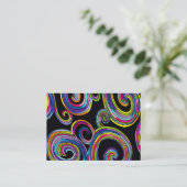 Groovy Swirls (PEARL) SIZE/PAPER/SHAPE OPTIONS - Visitekaartje (Staand voorkant)