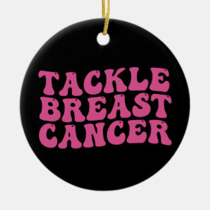 Groovy Tackle Borstkankerbewustzijn  Keramisch Ornament