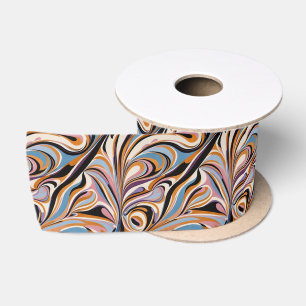 Groovy Tan en Blauwe Draaiing Lint