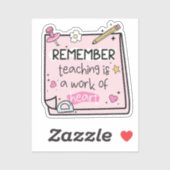 Groovy Teacher Quote Herinneringen Stickers (Vel)