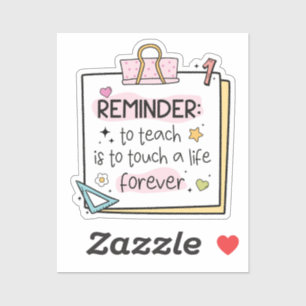 Groovy Teacher Quote Herinneringen Stickers