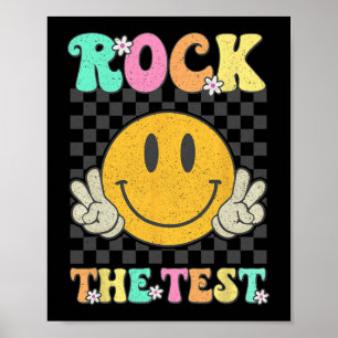 Groovy Test Day Rock De Test Glimlach Hippie Meisj Poster