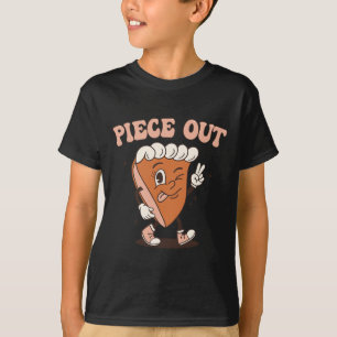 Groovy Thankful Pumpkin Pie Retro Piece Out Bedank T-shirt