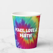 Groovy Tie Dye Hippie Party Papieren Bekers (Voorkant)