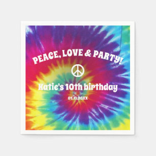 Groovy Tie Dye Hippie Party Servet