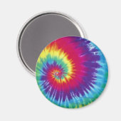 Groovy Tie Dye Hippie Stijl Magneet (Voorkant / Achterkant)