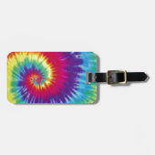 Groovy Tie Dye Hippie Style Bagagelabel (Voorkant horizontaal)