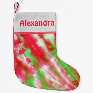 Groovy Tie Dye Monogram Naam Leuke Kerstvakantie Kleine Kerstsok