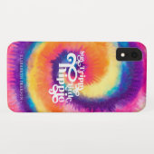 Groovy Tie Dye Pattern | Retro Little Hippie Case-Mate iPhone Case (Achterkant (horizontaal))